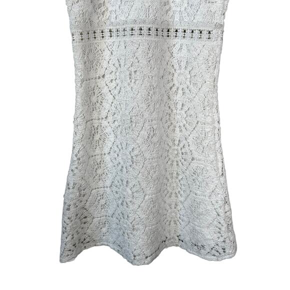 Open Edit Nordstrom New Women's Crochet Mini Dress White XXS Coastal Y2K Boho - Picture 8 of 13